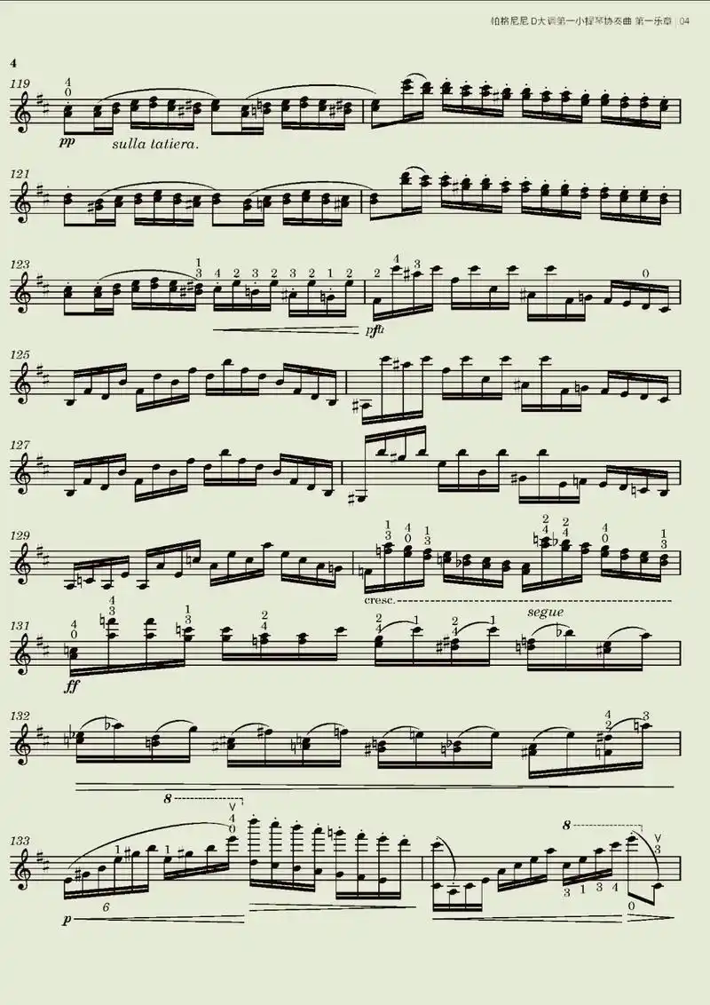 小提琴 #五线谱 #古典音乐 帕格尼尼d大调第一小提琴协奏