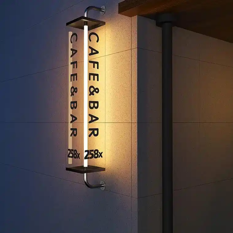 网红户外门头亚克力发光灯箱.#门头招牌 #亚 - 抖音