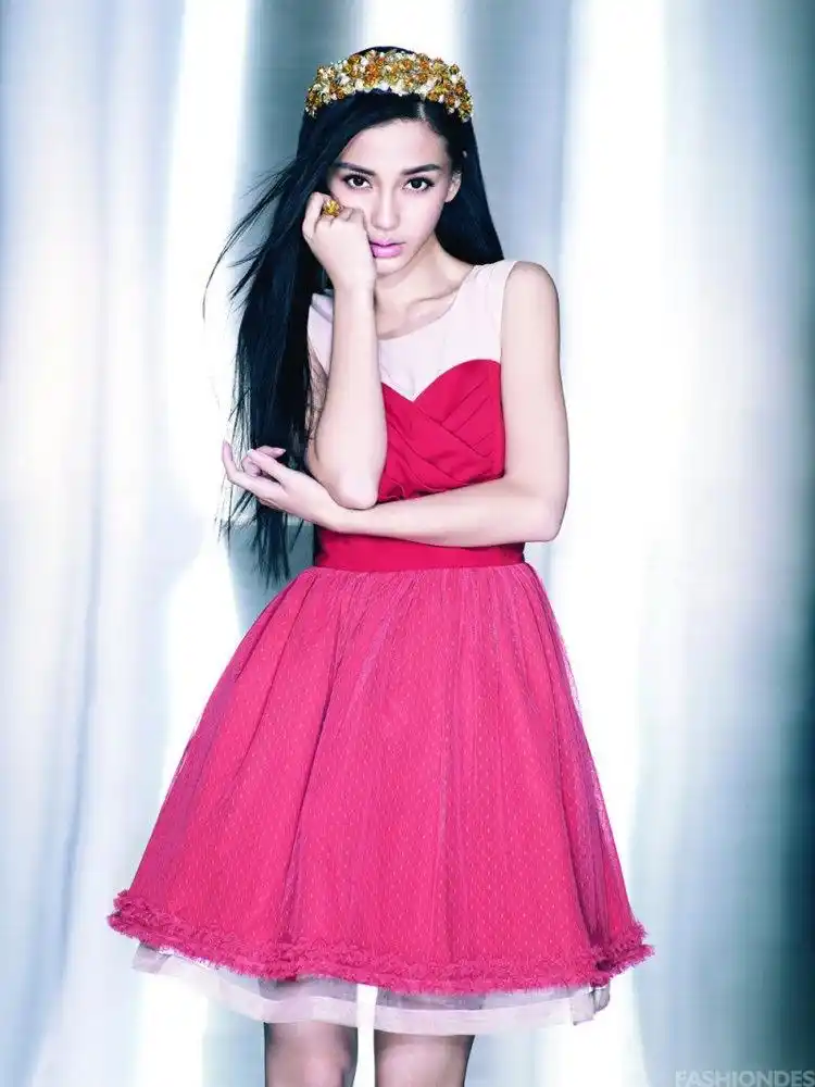 angelababy广告大片似维多利亚时代甜美少女