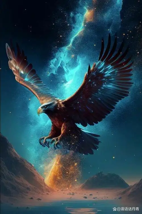 绘画之鹰:翱翔天际,力量与霸气的象征