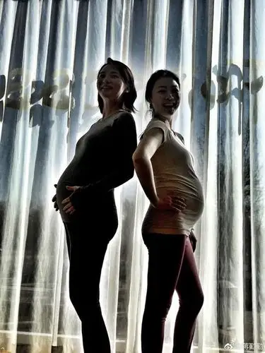 蒋勤勤晒孕肚照