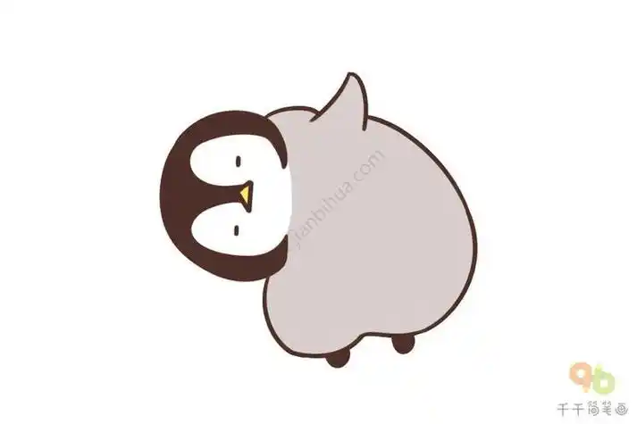 教你画歪着头的小企鹅简笔画企鹅简笔画