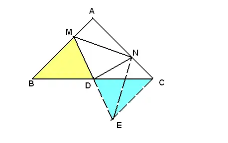 rt三角形abc中角bac90度 ab= ac d是bc中点将一块足够大的三角板的直