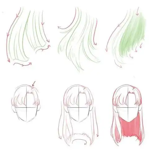 动漫头发这样画,不是一看就会了吗?太简单啦!