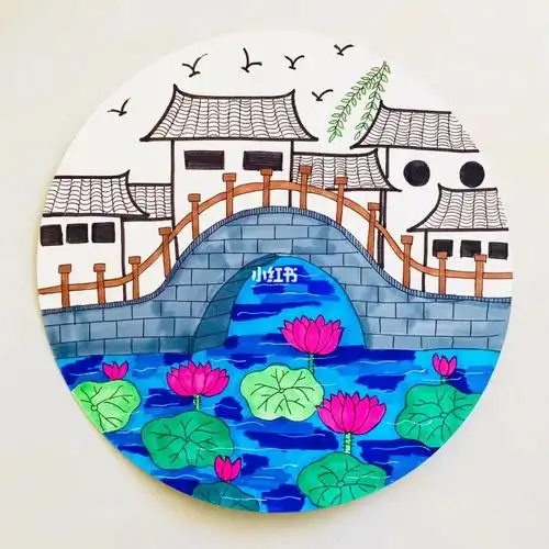 儿童画江南水乡