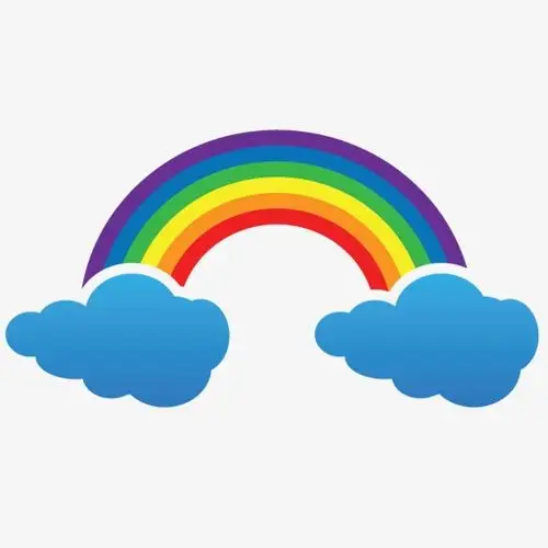 酸性炫彩七彩彩虹光感半透明气泡