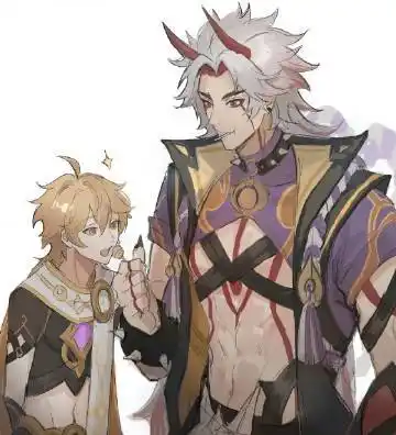 5#67676767twi:ha__ze原神超话一斗x空@提瓦特一级腹肌品鉴