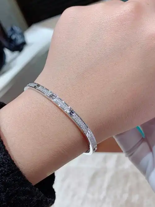 18k钻石手镯这也太好看了吧