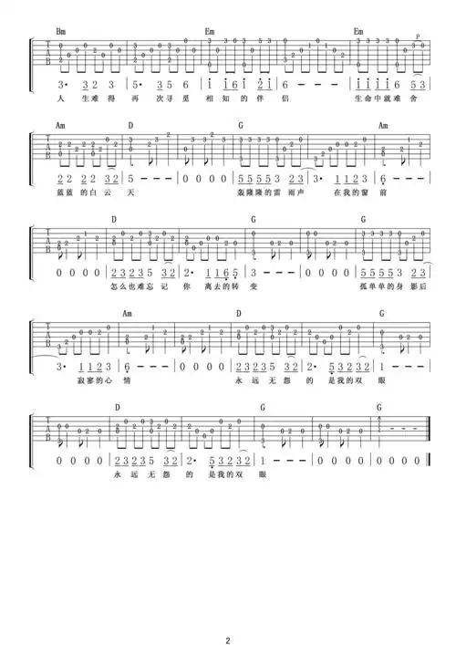 罗大佑恋曲1990吉他谱