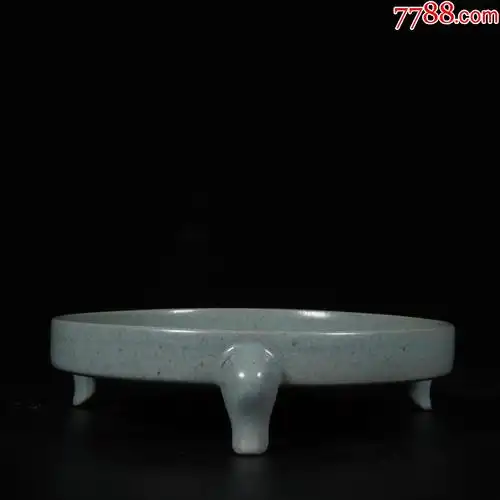 宋汝窑提字三足笔洗a84s30f