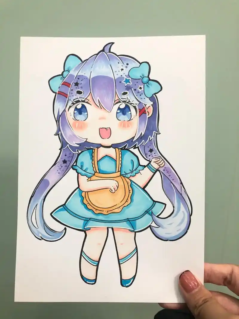 第73幅|初级动漫女生人物(附步骤图)q版|动漫|动漫素材| - 抖音