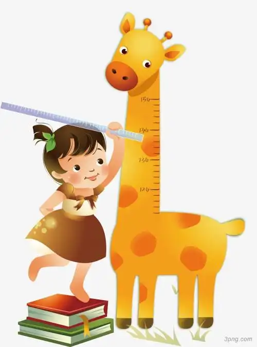 量身高的女孩png素材透明免抠图片-动植人物-三元素3png.com