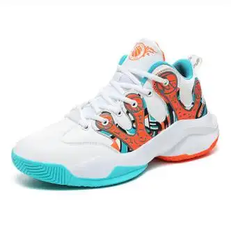 安錔篮球鞋男鞋运动鞋耐磨防滑青少年球鞋比赛训练球鞋白桔36