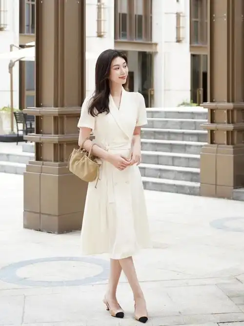 夏日通勤穿搭69被同事要链接的西装裙