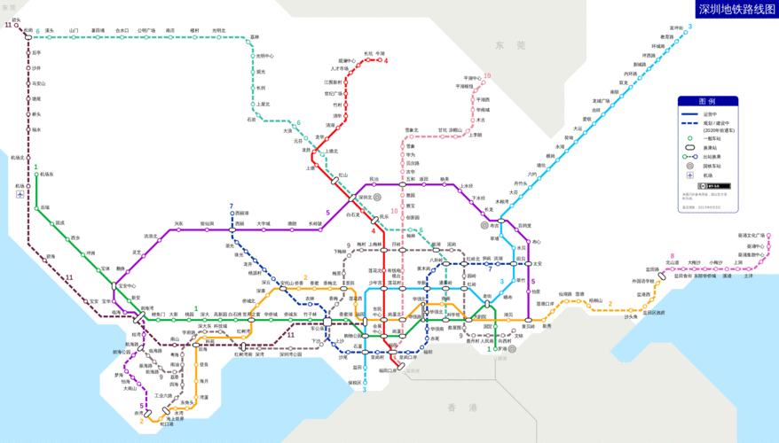 深圳地铁未来线路将达31条 深圳地铁三期2020年12条线路通车