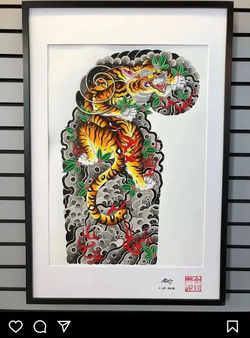 日式老传统 #手稿分享 #tattoo #纹身图案手稿 # - 抖音