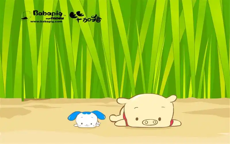 可爱小精灵毕加猪卡通桌面壁纸图片大全下载(二)