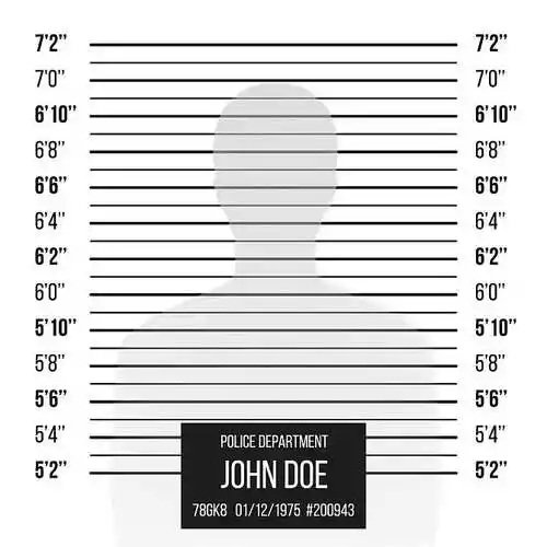 警察_嫌犯照片_矢量_排列_隔绝_白色背景_背景_墙壁_度量衡_监狱_模版