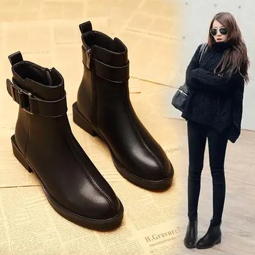 鱼篓(fish basket)女士中筒靴25544 fish basket靴子女短靴2020年新款