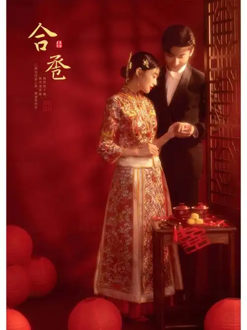是彼此父母都喜欢的中式婚纱照78高级又喜庆