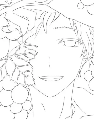 线稿,黑白,动漫线稿