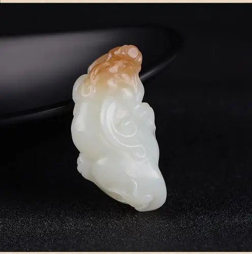 春龙和田玉貔貅吊坠男款天然玉石鸿运当头玉貔貅玉佩挂件玉吊坠_7折