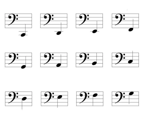 五线谱音阶卡片