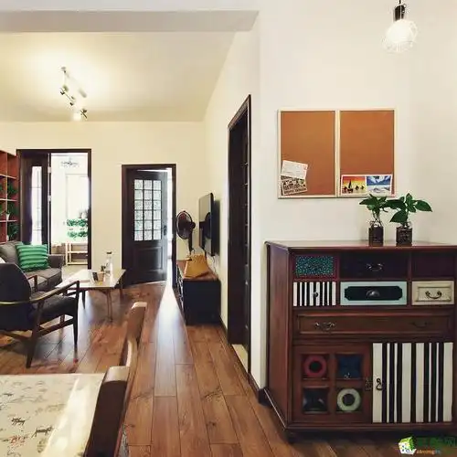 50平米简约现代小户型装修案例 现代 两室两厅一卫房屋面积:50㎡ 风格