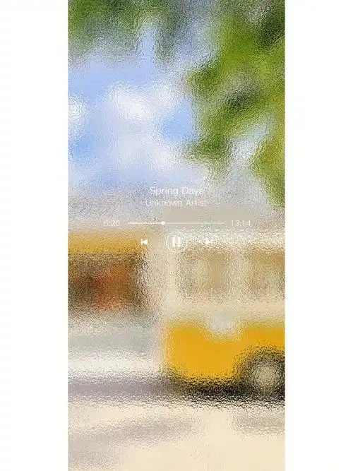 手机壁纸夏日磨砂玻璃质感