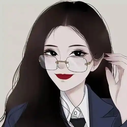 戴眼镜女生头像每个人都很特别你也不例外