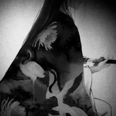 古风黑白头像男生水墨图片