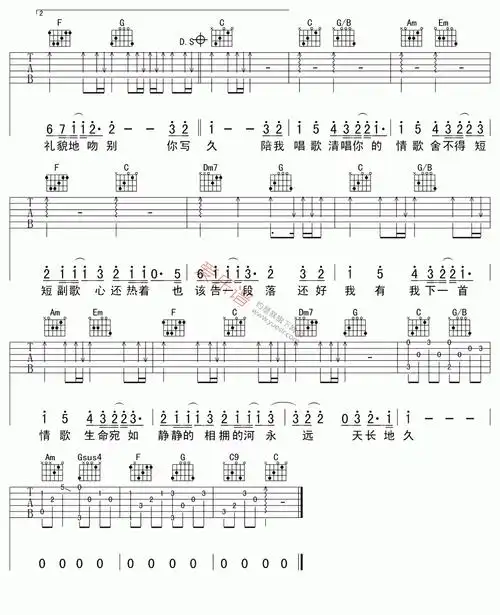 梁静茹梁静茹情歌吉他谱