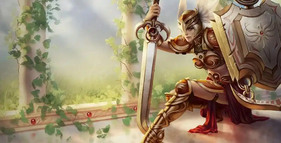 曙光女神蕾欧娜的无水印原画,旧版经典皮肤感觉更好看