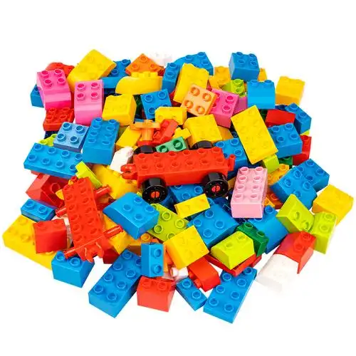 儿童大颗粒积木玩具益智拼装一斤大号滑道3到6岁男孩女孩智力动脑