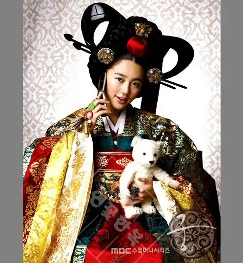 韩国进口皇后假发宫廷假发古装假发pt332