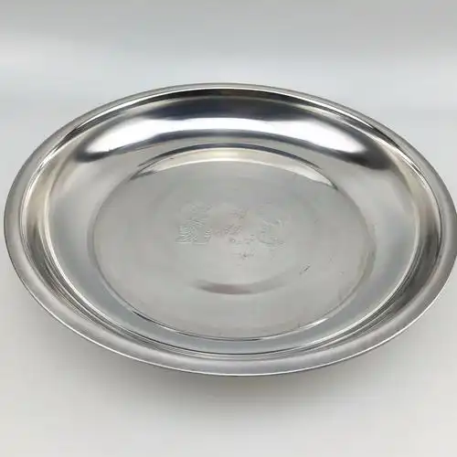 批发 不锈钢26圆菜盘 碟子花盘食堂快餐馆小吃菜盘 2元店货源