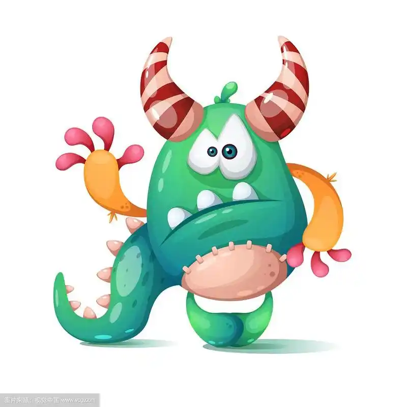 有趣可爱的卡通怪物恐龙