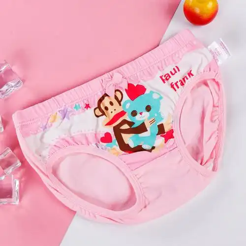 新款粉色童年 儿童舒适透气三条装女童内裤