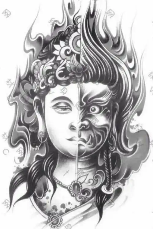 纹身素材之善恶唐僧花开生两面人生佛魔间下期斗战胜佛