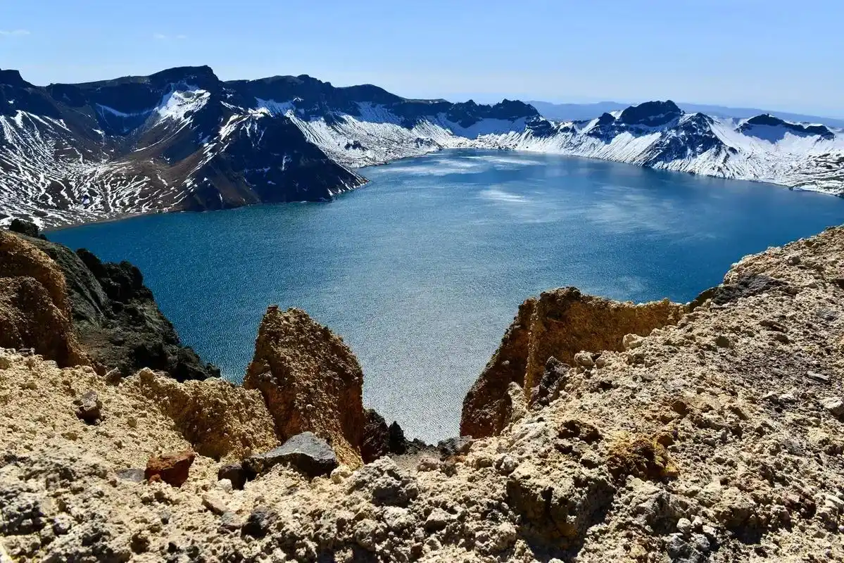 9415景景乐道.94登长白山天池icon就遇上风和日丽的天气 - 抖音