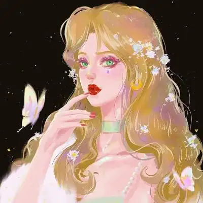 高清2021微信流行的超火手绘女头图片,女生头像图片