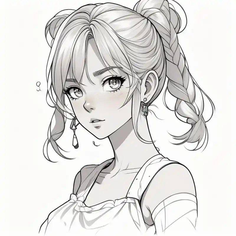 卡通风格女生头像93 可爱又迷人