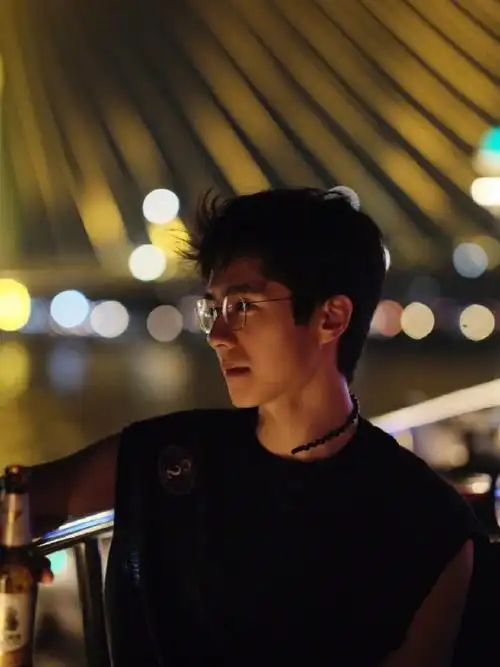 刘昊然金丝眼镜##刘昊然格子领带