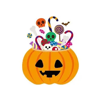 卡通万圣节元素南瓜糖果扁平风格矢量免抠png糖果元素