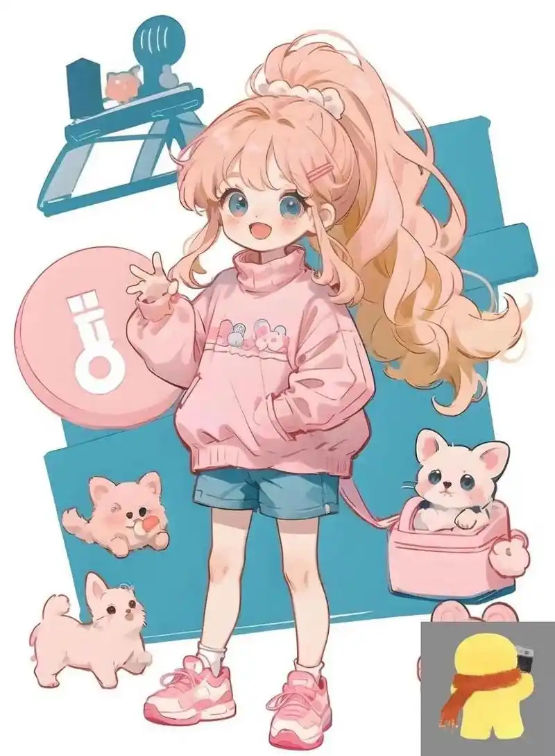 q版人物 超级喜欢的一组动漫,晚点试试临摹[飞吻r]