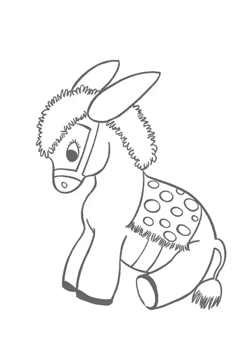 超萌卡通简笔画涂色素材