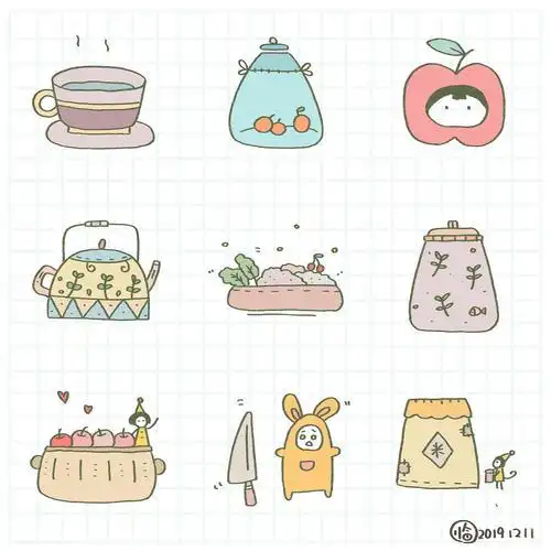 卡通物品简笔画可爱萌(卡通图片简笔画物品) -【爱个性】