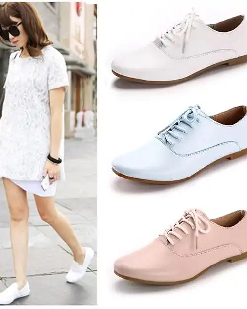 公猴英伦小白鞋 休闲鞋单鞋真皮平底休闲女鞋单鞋女小白鞋女鞋051