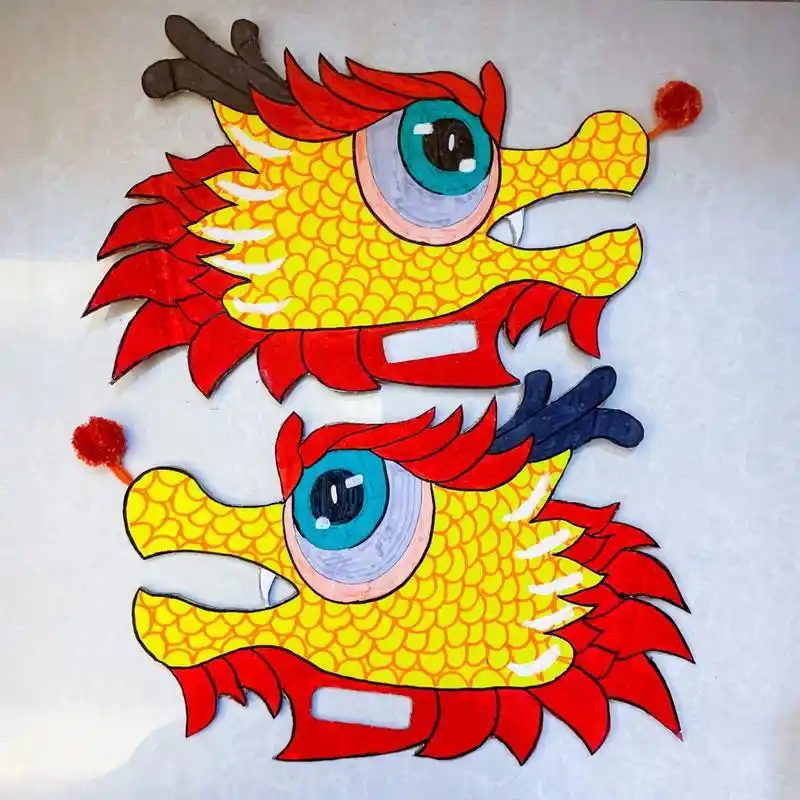 高难度手工龙头制作 幼儿园中秋节办了游园活动,需要家长动手做一个