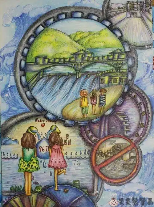 五水共治儿童画一等奖作品